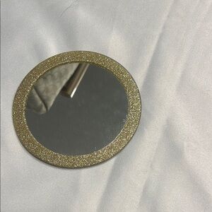 Wedding or Other Round Gold Glitter Mirror